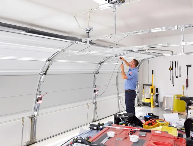 Garage door cable repair service by Torrance Garage Door Repair in Torrance