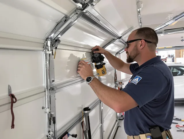 Torrance Garage Door Repair technician quieting a noisy garage door in Torrance