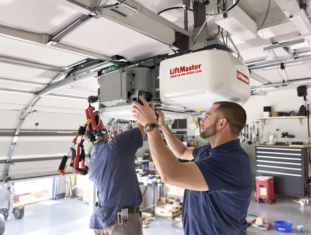 Torrance Garage Door Repair technician performing advanced diagnostics on garage opener in Torrance