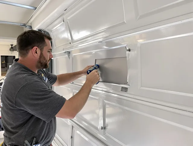 Garage door panel repair by Torrance Garage Door Repair in Torrance