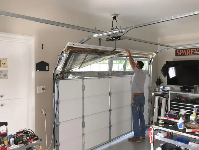 Garage door section replacement by Torrance Garage Door Repair in Torrance